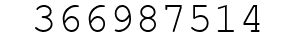 Number 366987514.