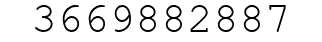 Number 3669882887.