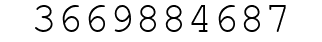 Number 3669884687.