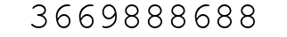 Number 3669888688.