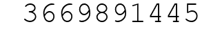 Number 3669891445.