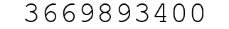 Number 3669893400.