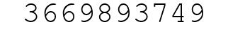 Number 3669893749.