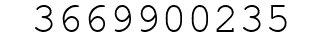 Number 3669900235.