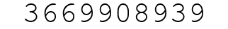 Number 3669908939.
