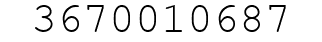 Number 3670010687.