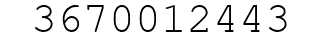 Number 3670012443.