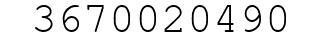 Number 3670020490.