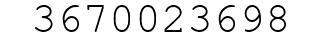 Number 3670023698.