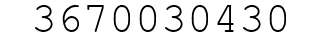 Number 3670030430.
