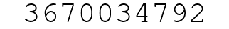 Number 3670034792.