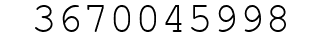 Number 3670045998.