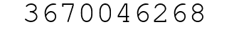 Number 3670046268.