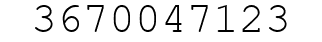 Number 3670047123.
