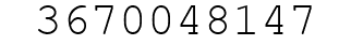 Number 3670048147.