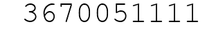 Number 3670051111.