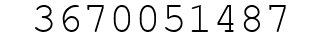 Number 3670051487.