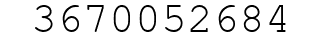 Number 3670052684.
