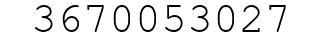 Number 3670053027.