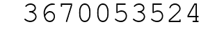 Number 3670053524.