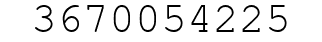 Number 3670054225.