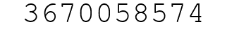 Number 3670058574.