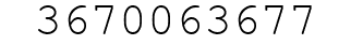 Number 3670063677.