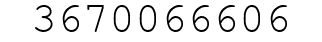 Number 3670066606.