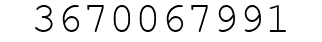 Number 3670067991.