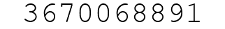 Number 3670068891.