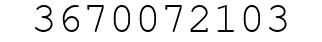 Number 3670072103.