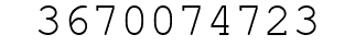 Number 3670074723.