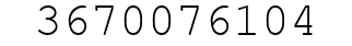 Number 3670076104.