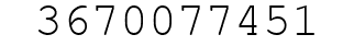 Number 3670077451.