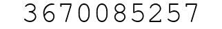 Number 3670085257.