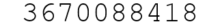 Number 3670088418.