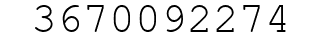 Number 3670092274.