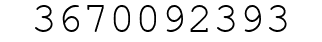 Number 3670092393.