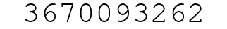 Number 3670093262.