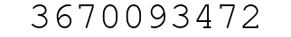 Number 3670093472.