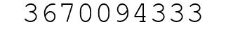 Number 3670094333.