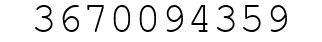 Number 3670094359.