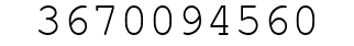Number 3670094560.