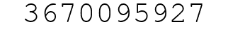 Number 3670095927.