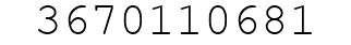 Number 3670110681.