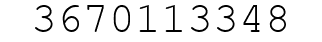 Number 3670113348.