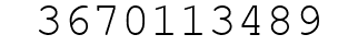 Number 3670113489.