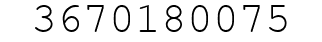 Number 3670180075.