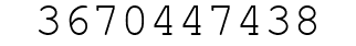 Number 3670447438.