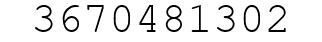 Number 3670481302.